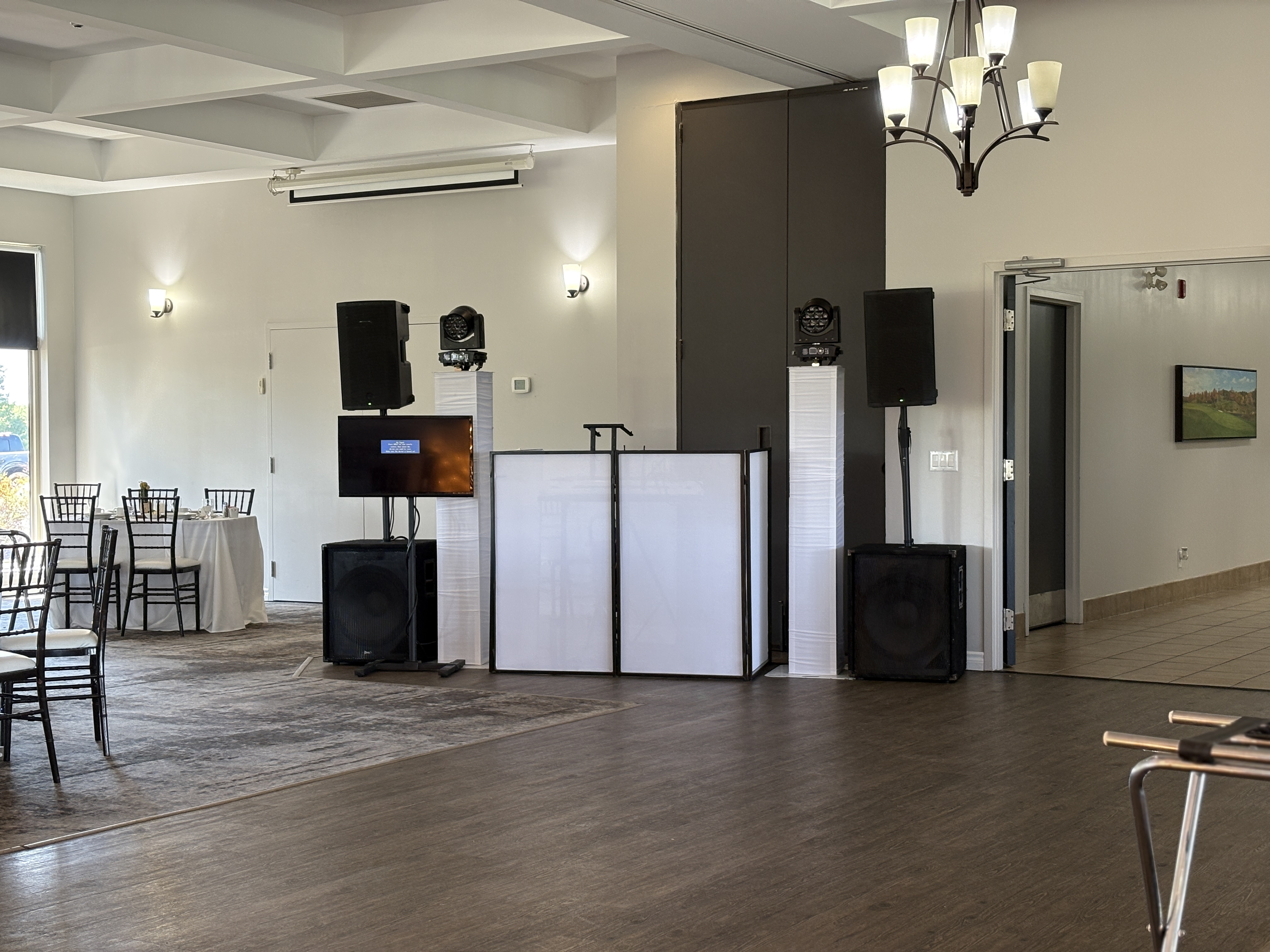 DJ setup at Tangle Creek Golf & Country Club wedding